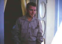 Chris in uniform on balcony.jpg (39612 bytes)